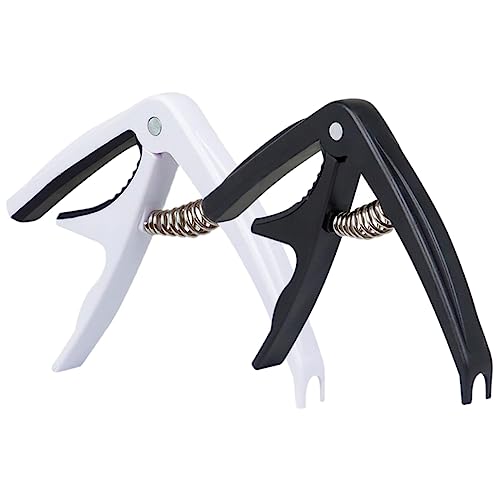 ERINGOGO 2pcs Capo Electric Guitar Acoustic Holder Files Guitar Accessories for Instruments Guitar Clip Guitar Clamp Guitar Accessory Electronic Guitar Tuner Guitar Part Ukulele Tuner Abs