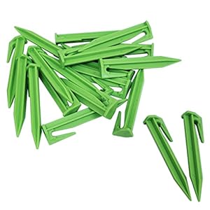 200X 3.3" Green Boundary Wire Stake Lawn Pegs Landscape Staples for Robomow Mower, Worx Landroid, Pet Fence, for use in Garden Lawn Fence
