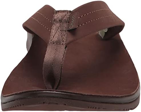 Chaco Women's Classic Leather FLIP Flop, Dark Brown, 11 | Image 1