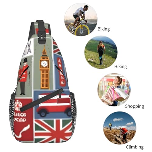 Mochila cruzada con estampado símbolos de Inglaterra miniatura 6