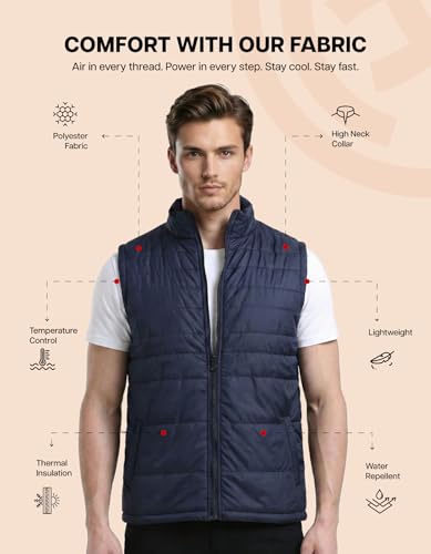 Image of Scott International Winter Puffer Jacket | Sleeveless Water Repellent Quilted Padded | Lightweight Winter Wear | Mens Jacket | Men's Polyester Sleeveless with Pocket | Jackets for Men Stylish
