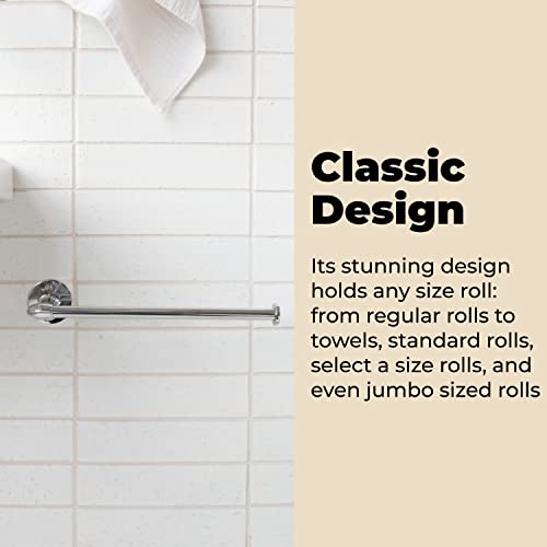 Aviano Hardware | Wall Mounted Metal Paper Towel Holder | Roll Organizer For Kitchen | Hanging Paper Towel Holder | Napkin Holder (Chrome) #TOP4