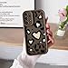 YANJIEER ESONG Leopard Print Phone Case for Samsung Galaxy A32 5G/M32 5G with Heart Pattern, Slim Aesthetic Stylish Cute Case for Girls Women, Soft TPU Silicone Shockproof Cover Brown