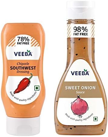 - Sweet onion sauce, 350g and Chipotle Southwest dressing, 300g - Pack of 2