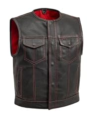 Perforated Leather Black Red