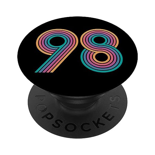 Número 98 Noventa y Ocho Aniversario Hombres Mujeres 98 Cumpleaños PopSockets PopGrip Intercambiable