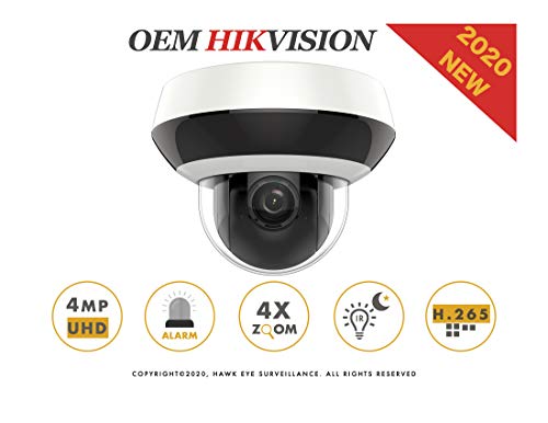 4Mp Poe Mini Ptz Camera - Compatible With Hikvision Ds-2De2A404Iw-De3 Pan Tilt 2.8Mm~12Mm 4X Optical Zoom Indoor And Outdoor Ir Audio Alarm In And Out H.265+, Onvif #TOP4
