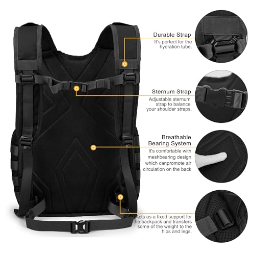 Mardingtop 25L Taktischer Rucksack für Wanderungen und Outdoor-Aktivitäten