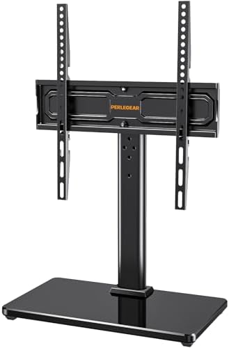 Perlegear Universal Swivel TV Stand for 24-60 Inch TVs up to 45 k...