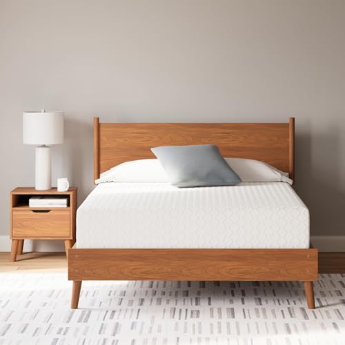 Signature Design by Ashley Queen Size Chime 12 Inch Medium Firm Memory Foam Mattress with Green Tea & Charcoal Gel for Pressure Relief, Fiberglass Free, Mattress In A Box