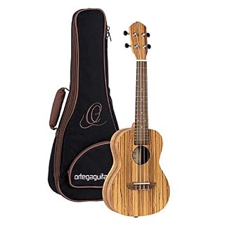 Ortega RFU11Z Friends Série Ukulélé concert avec housse/Cordes Aquila Bois Zebrawood/Satin - Les Beatles, Paul McCartney, John Lennon, RIngo Starr, George Harrison