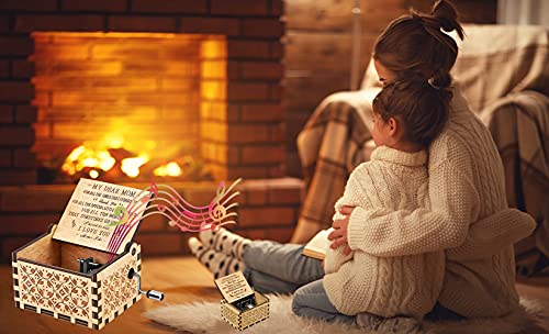 image for CAMKONG You are My Sunshine Wooden Music Box, Laser Engraved Retro Woo