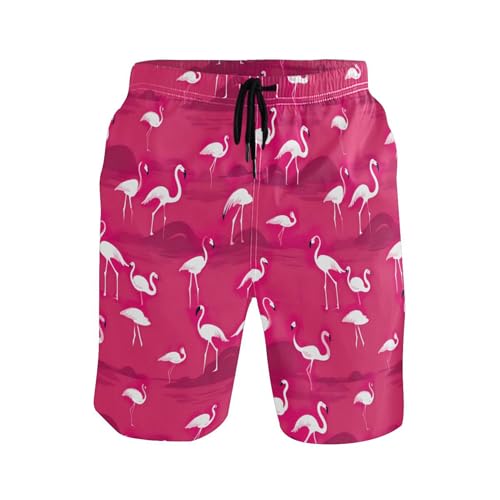 Flamingo\"  Set of 4 Metallic Pink Flamingo Garden Figurines in Assorted