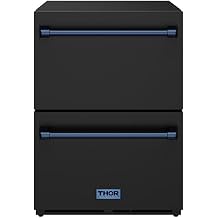 Thor Kitchen 24 Inch Undercounter Built-In or Freestanding Drawer Refrigerator Black/Blue | Gordon Ramsay Series