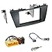 Produktbild Einbauset : Autoradio Doppel-DIN 2-DIN Blende Einbaurahmen Radioblende schwarz + ISO Radio Adapter Kabel Adapterkabel + Antennenadapter für Mazda 5 (CW) ab 10/2010