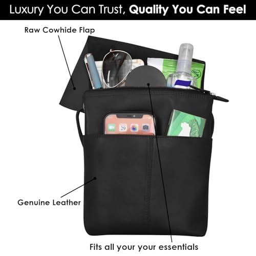 ili New York Leather Mini Sac Crossbody - Genuine Leather Crossbody Bags for Women with RFID Blocking, Adjustable Strap4
