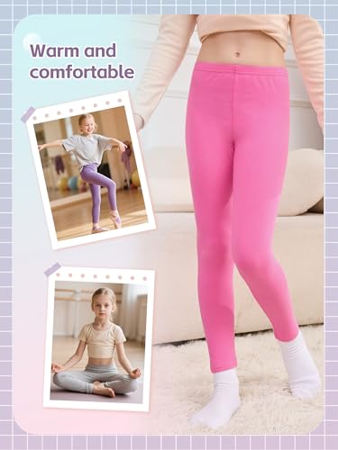 10 Pack Girls Leggings Cotton Pants for Girls Full Length Toddler Warm Stretchy Leggings for Kids Winter4