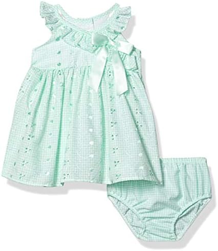Bonnie Jean baby girls Sleeveless Sundress Casual Dress, Aqua, 3-6 Months US