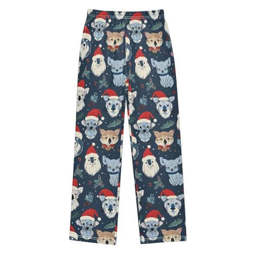 Christmas Pajama Pants Christmas Animal Dog Long Sleep Pants Lounge Bottoms
