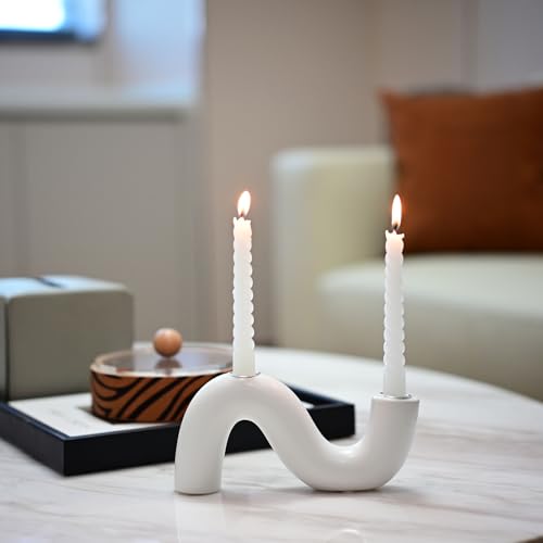Bougeoir en céramique pour table basse et repas chaleureux - 5