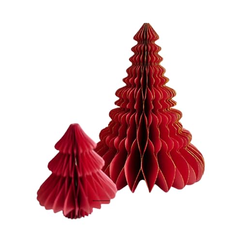 Décorations de Noël maison : mini arbre de bureau en papier - 2