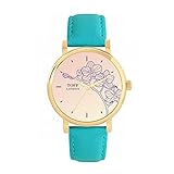  Toff London Reloj de Flores de orquídeas moradas