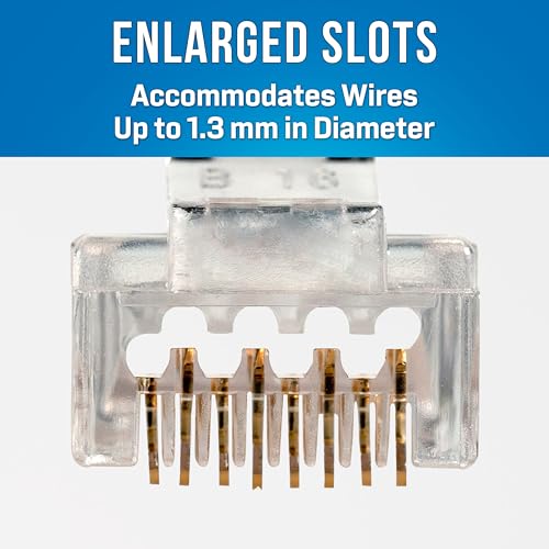Connecteurs RJ45 CAT7 non blindés Jonard Tools, lot de 100 pièces pour câble Ethernet - 4