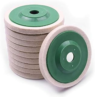 Atoplee 10pcs 3.86'' 98mm Wool Polishing Buffing Wheel Pad Bore Dia