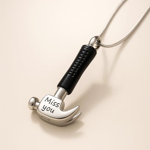 Personalized Handy Man Urn Necklaces For Ashes For Women Men Cremation Jewelry for Ashes Customizable Pet Dog Ashes Necklace Keepsake Memorial Pendant For Adult2