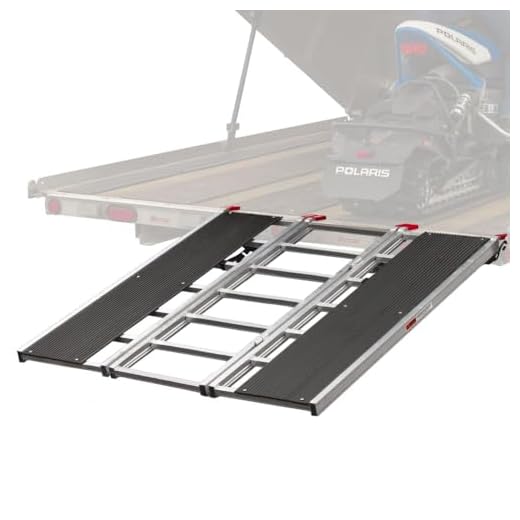Black Ice 60" x 54" Snowmobile Loading Ramp with Extra Wide Glides