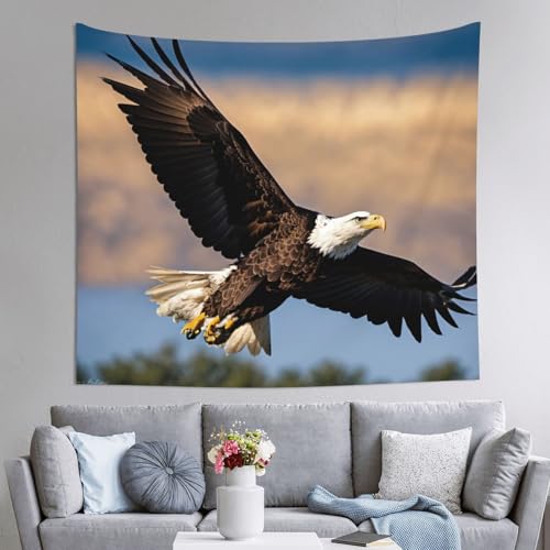 Tapiz para colgar en la pared EdWal de 152 x 130 cm con diseño de águila