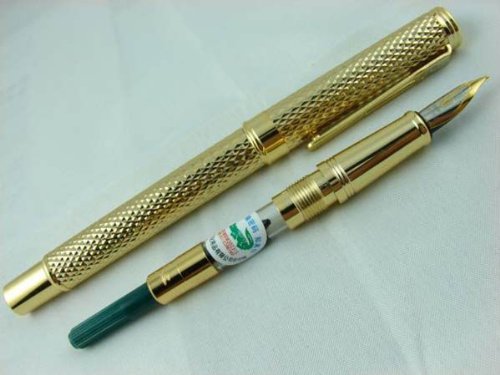 Crocodile 218 Doré pluie Stylo plume 22 KGP Pointe moyenne