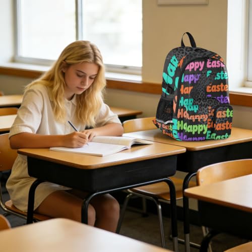 Mochila de viaje de leopardos y conejos de 17.5 pulgadas para portátil de hombre y universidad 6