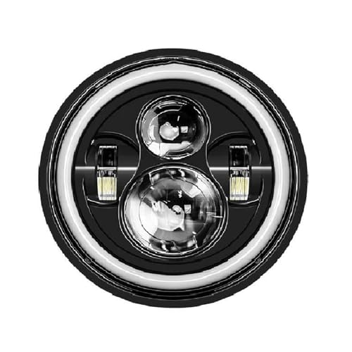 �I�[�g�o�C�p�ǉ��w�b�h���C�g �ɓK������ ���[�h�X�^�[ 1600 1999-2003 ���j�o�[�T�� 7�C���` LED �J�[ �o�C�N �w�b�h���C�g �^�[���V�O�i�� ���E���h�w�b�h�����v(Headlight Black1)