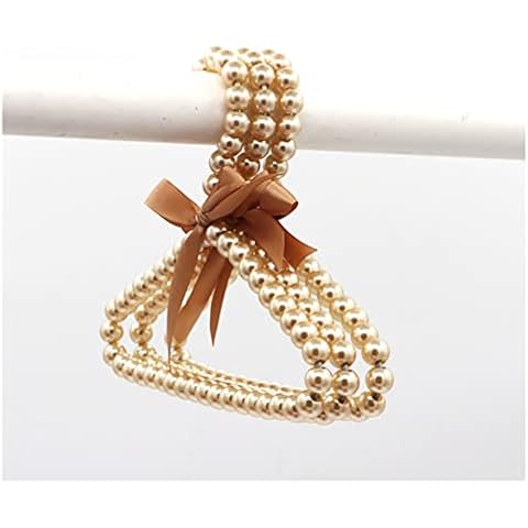 Perchas Egurs con perlas y lazo dorado, 2 unidades Cover