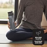 Contigo Ashland 2.0 Water Bottle with Straw and Leak-Proof Locking Lid, BPA-Free Plastic, Dishwasher Safe, Licorice, 24 oz (709 mL)