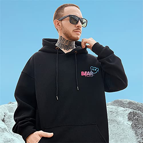 Men's Oversized Fashion Hip-Hop Pullover Couple Hoodies smile bear Graphic Hoodies for Teens Men Women Youth3
