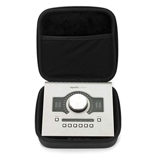 Analog Cases Glide Case para Universal Audio Apollo Twin o interfaces de Audio comparables (Estuche de Transporte de EVA/Nylon Moldeado, con asa de Goma Robusta), Negro