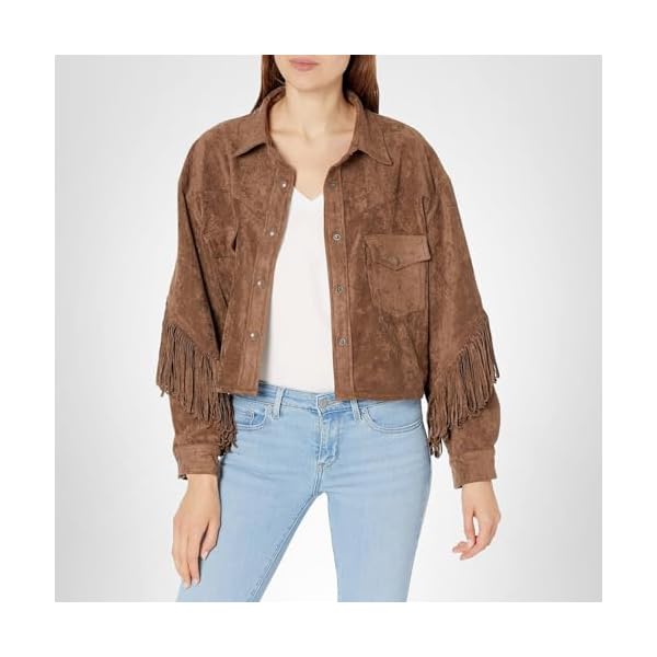 [BLANKNYC] Faux Suede Shirt Jacket Coat
