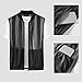 Men's Summer Casual Lightweight Breathable Mesh Vest Cycling Zip Utility Fishing Safari Travel Vests with Pockets M-5XL Black