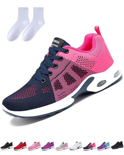 Best Shoes for 10 Hour Shifts: Comfort & Support Guide 12 12 Hour Shift Shoes for Women, Non-Slip Shoes for 12 Hour Shifts Standing with Air Cushion Wide Toe (Blue/Pink, Adult, Women, 10, Numeric, US Footwear Size System, Wide)