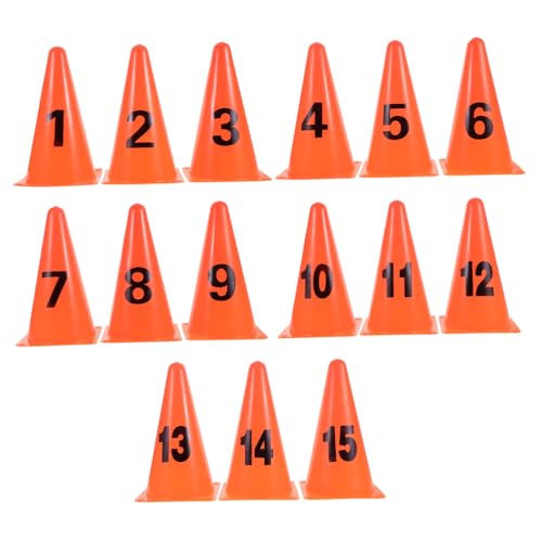 GALPADA Digital Logo Buckets Markers Numbered Cones for Soccer Basketball Agility Drills Training Equipment