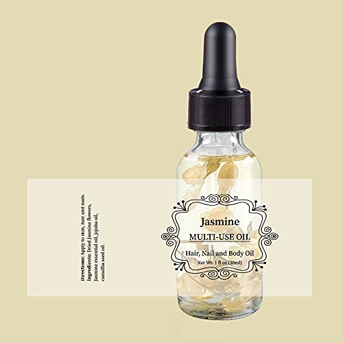 Jasmine Multi-Use Oil For Face, Body And Hair - Organic Plant Fragrant Essential Oil For Dry Skin, Scalp And Nails - 1 Fl Oz #TOP5