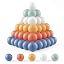Pearl deep blue+deep orange powder+earthy yellow+pearl green+milky white