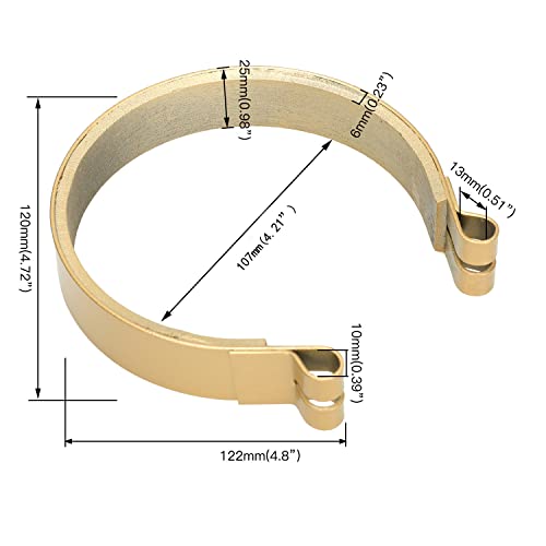 GREHUA Rear 4\" Brake Band Pin Kit with 70\"Throttle Cable for Azusa 2251-B Manco Bandit Critter 1492 4316 297 Rotary 484 Predator 212cc 196cc 6.5hp 420cc Go Kart Yerf-Dog Yard Cart Dune Buggies Gold