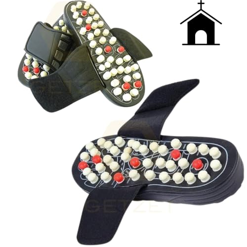 Image of Spring Acupressure and Magnetic Therapy Accu Paduka Chappal Slippers for Full Body Blood Circulation Massager Sandals Shoes for Men & Women. (Free Size)
