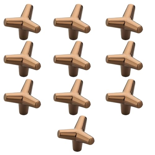 Image of Y Shape Knob for Drawer /Decorative Knobs and Pulls /Drawer Knob /Door Knobs for Drawers (Zinc /PVD Rose Gold Finish) Pack of 10-| 3 Years Warranty |