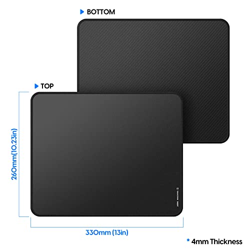 Image of Pulsar - Paracontrol M Esports Level Premium Gaming Mouse Pad v2 - Medium to High Speed Pad Stitched Edge Durable Hybrid Top Surface 10.23 x 13 (M, Black)