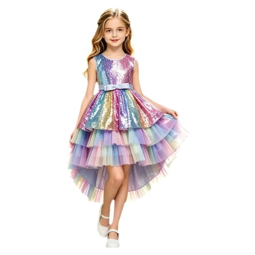 Robe de fête fille pour mariage et grands événements à traîneau scintillant