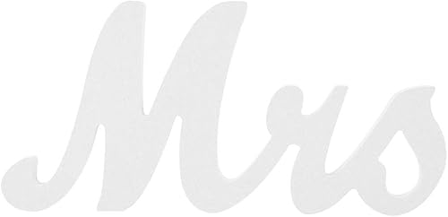 Miniatura 4 de Adeeing Señales de Mr and Mrs Signs - Decoración de mesa de novia de boda, letras independientes de madera para accesorios de fotos, decoración